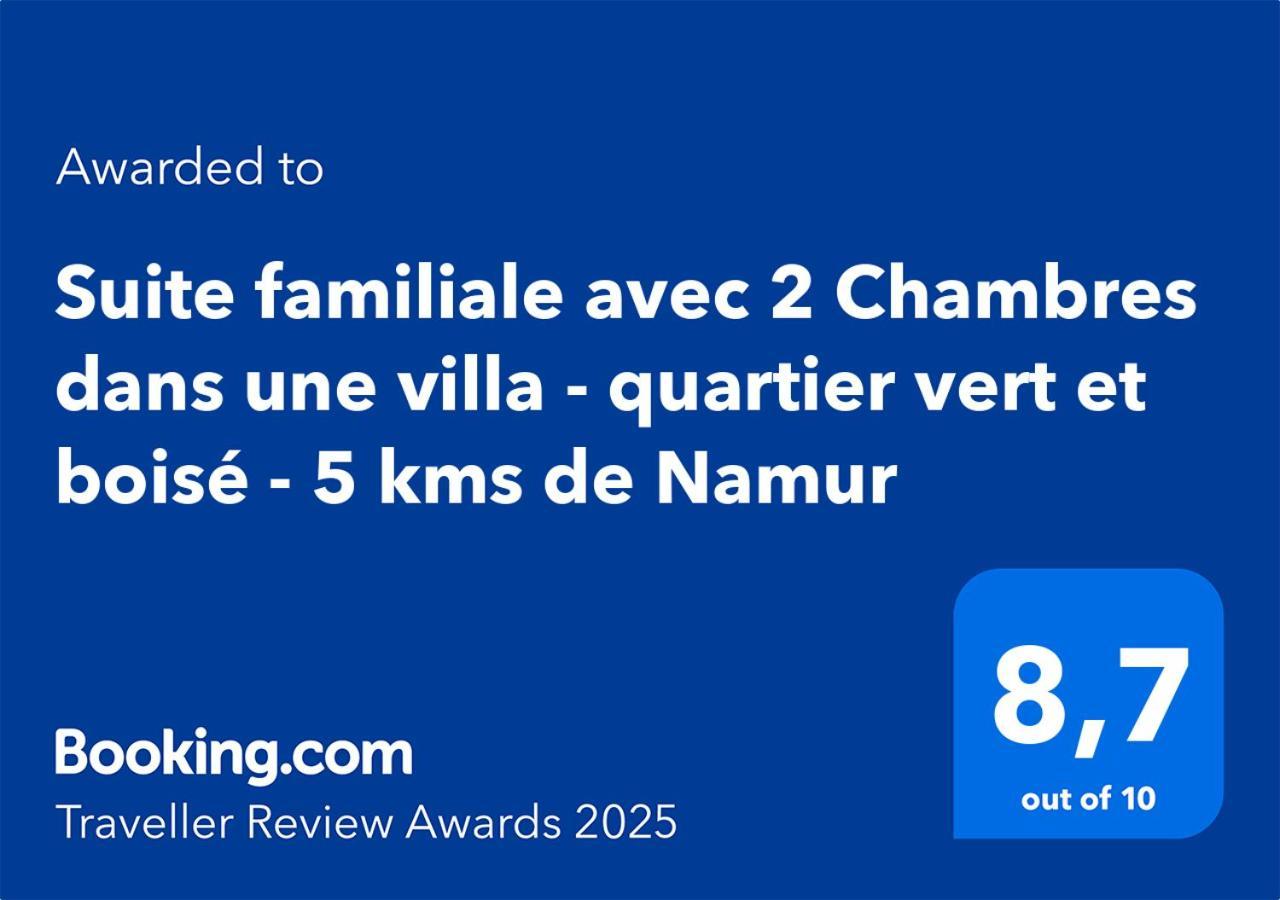 Suite Familiale Avec 2 Chambres Dans Une Villa - Quartier Vert Et Boise - 5 Kms De Namen Buitenkant foto